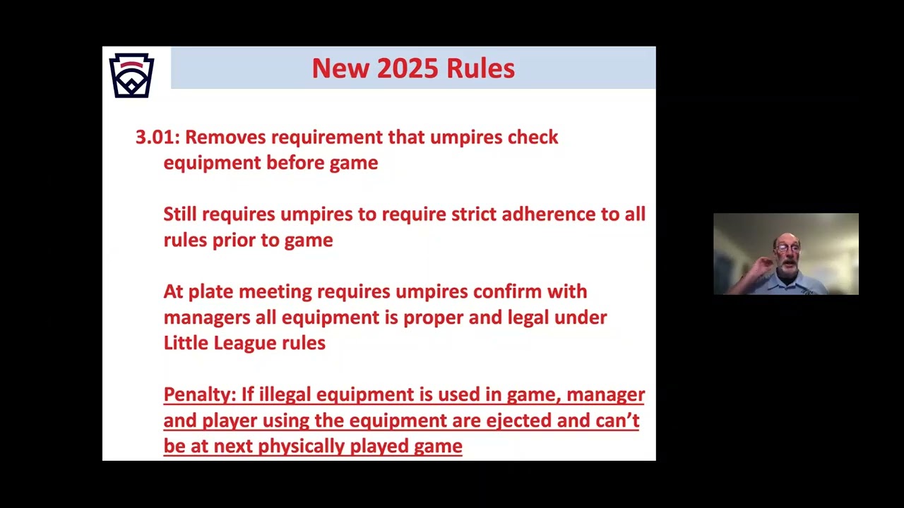 Little League Softball Rules for 2025 Season