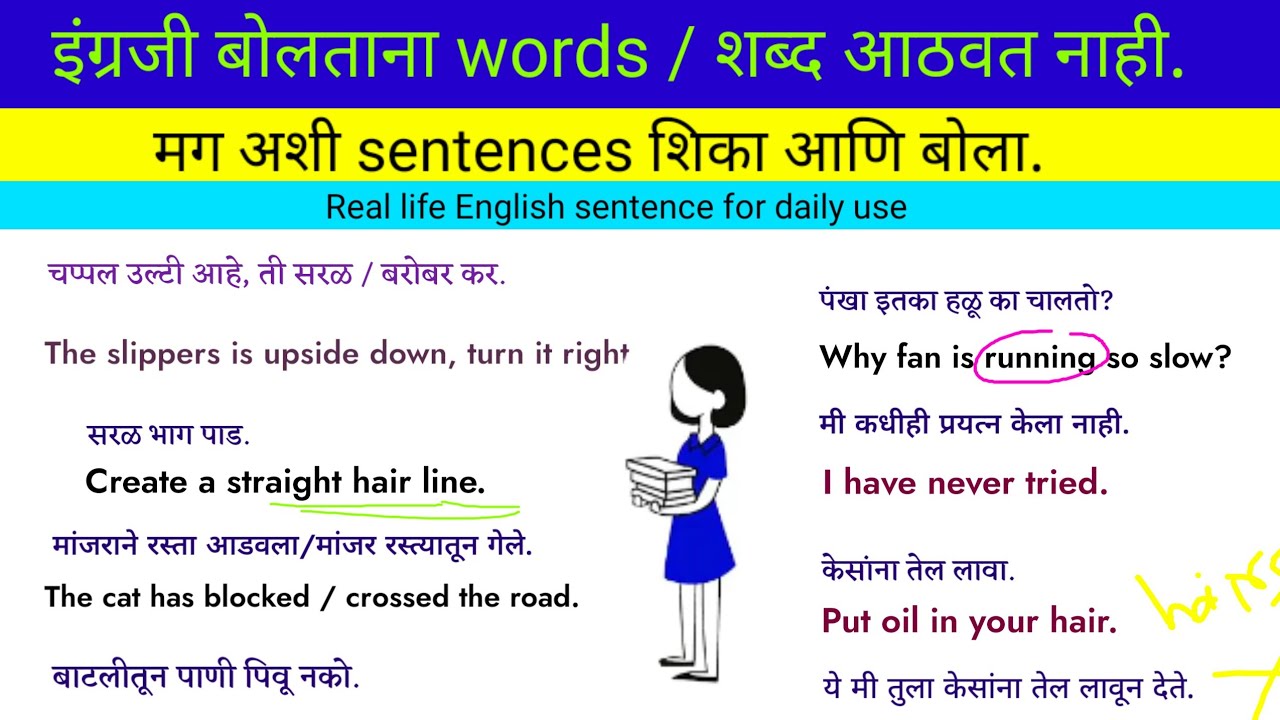 Real life English sentence |English speaking practice |Daily use English sentence marathi