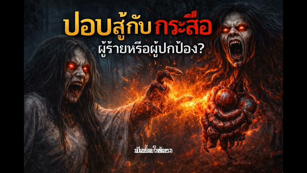 คืนไฟแดงทั้งหมู่บ้าน… ปอบ vs กระสือ ใครคือปีศาจตัวจริง