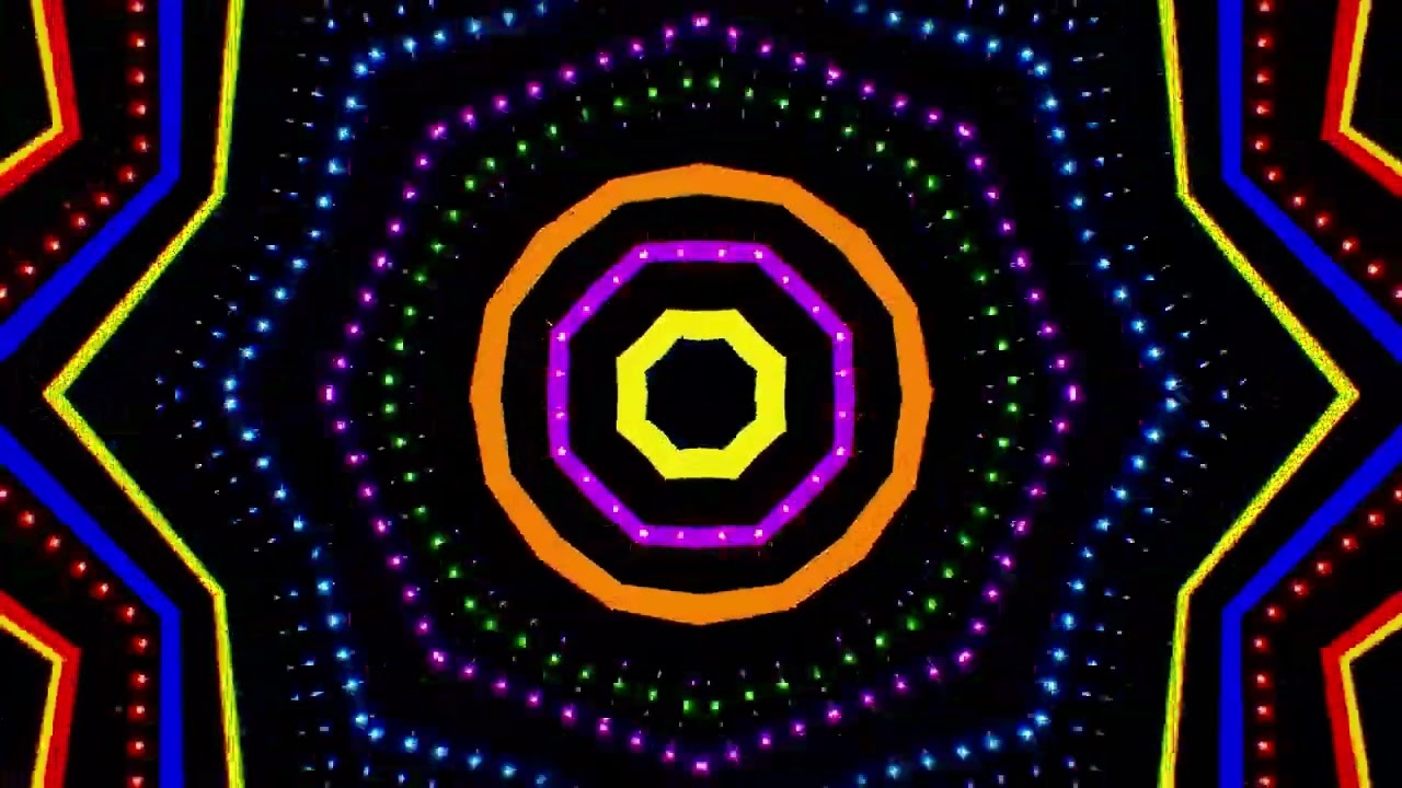 Colorful glitter lights music event kaleidoscope vj loop