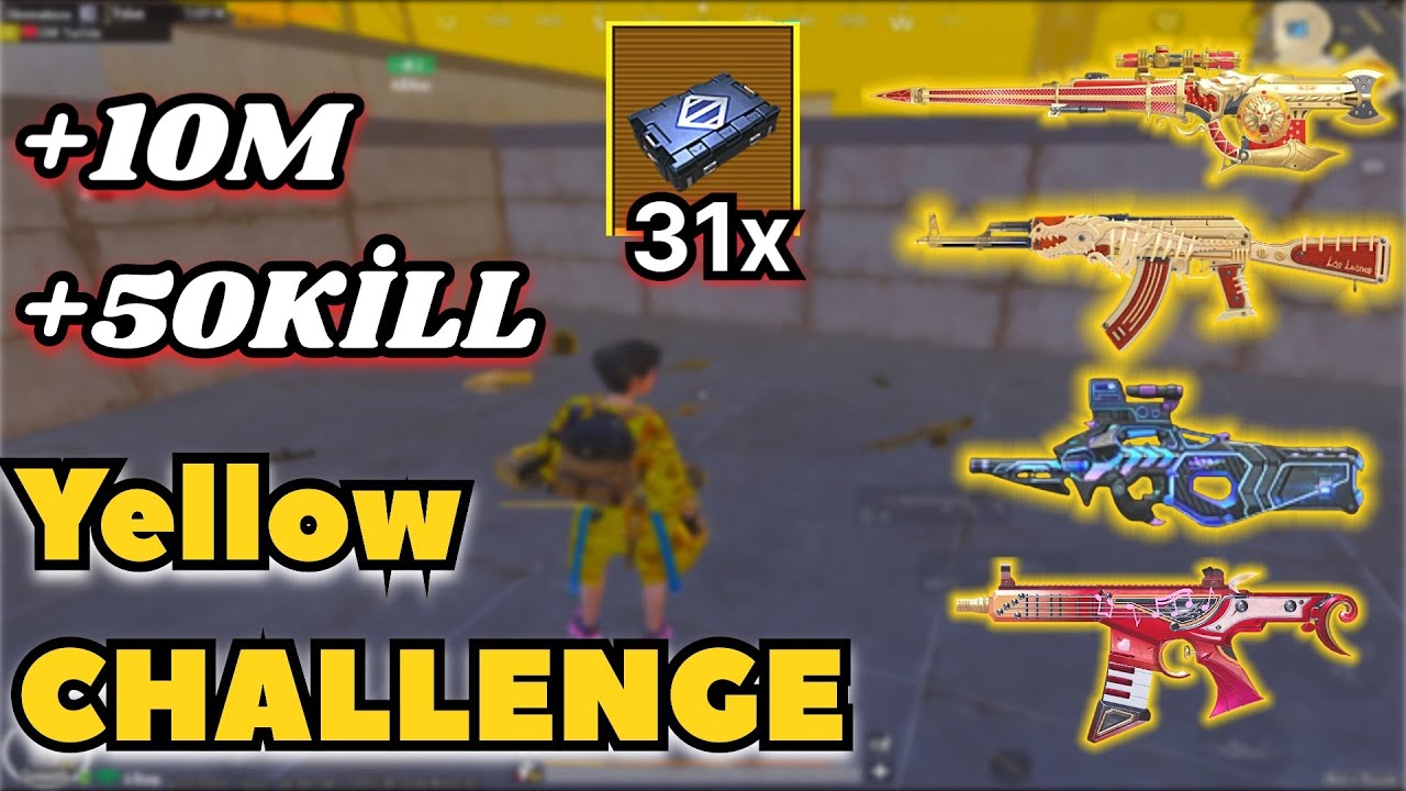 YELLOW CHALLENGE 31 Case 😂 | OLD MAP 150K +ARTİC BASE 300K 🤯 | LİAN METRO ROYALE