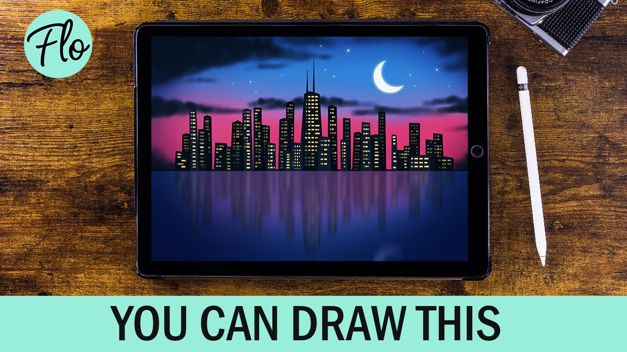 You Can Draw This SKYLINE in PROCREATE