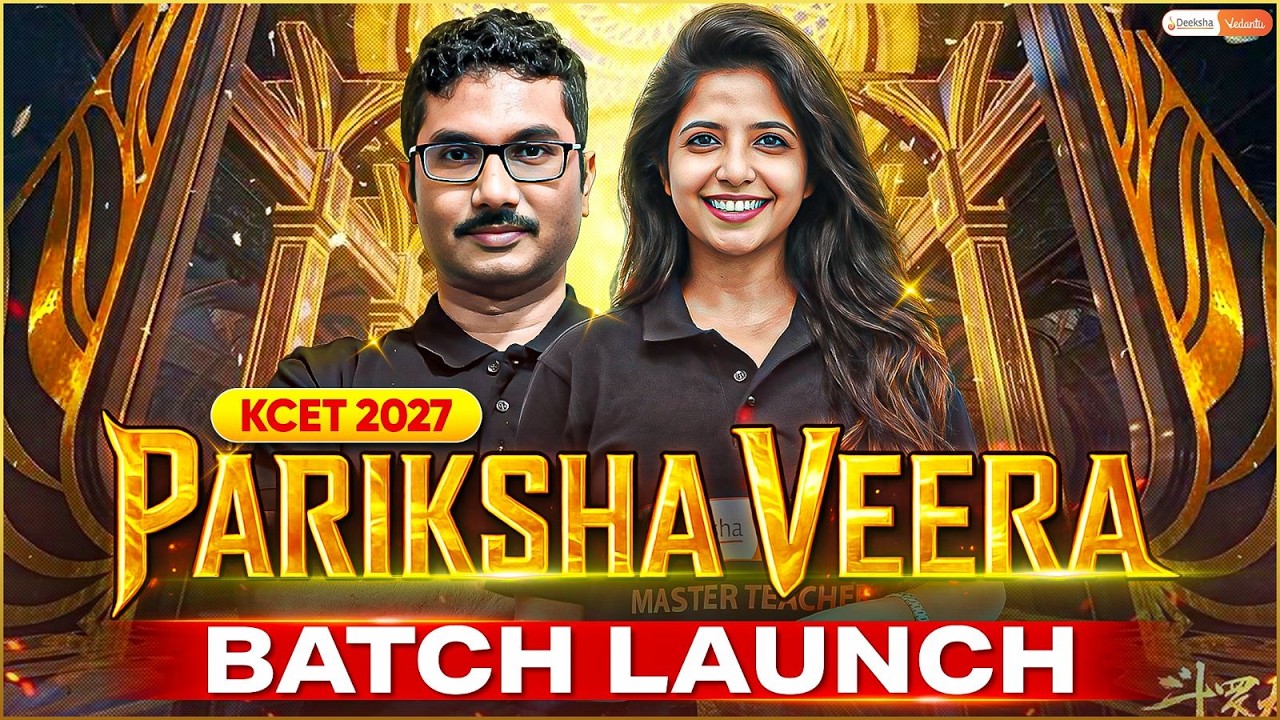 KCET 2027 🚀 The Pariksha Veera Batch LAUNCH ⚔️ | Jasmine Mam & Soumik Sir 🔴LIVE