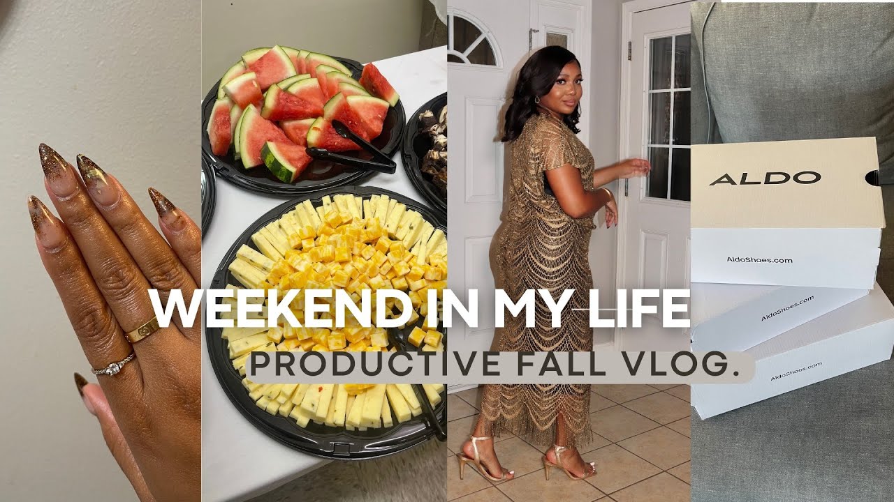 WEEKEND FALL VLOG: fall nails at home, Fall Lip Combo, huge collective haul, awards ceremony, GRWM