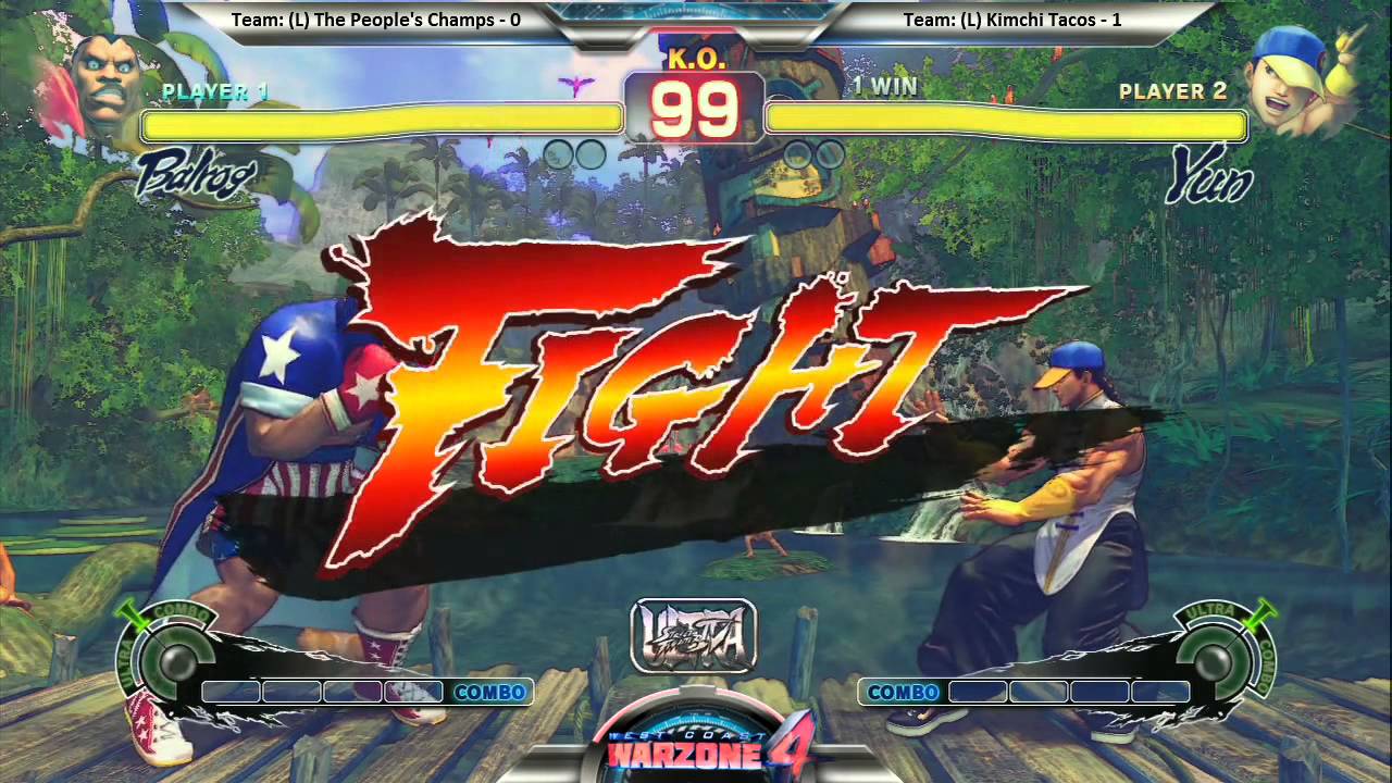 West Coast Warzone 4 USF4 Teams Grand Finals: The People's Champ VS Kimchi Tacos