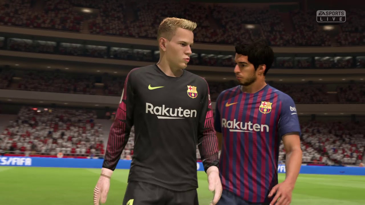 FIFA 19 ps4 Sevilla vs Barcelona Final Super Copa Espa&ntilde;ola