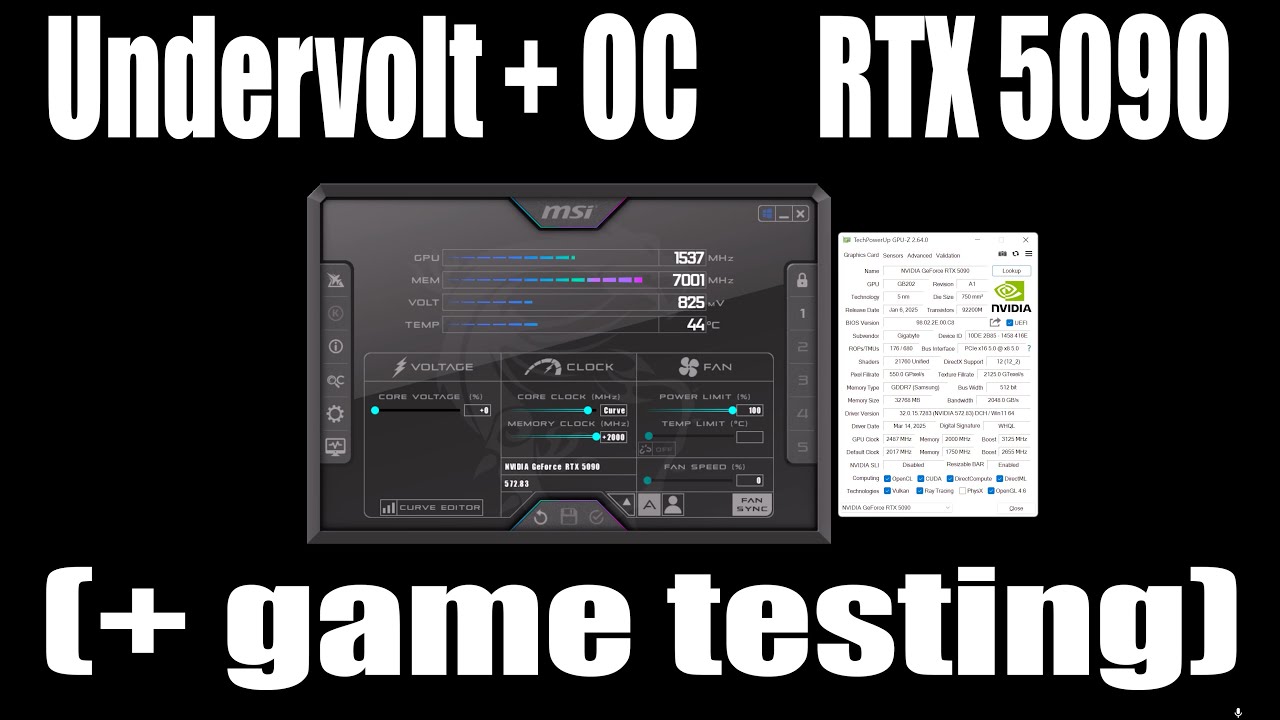 How to Undervolt and Overclock the NVIDIA RTX 5090 (+ game testing)