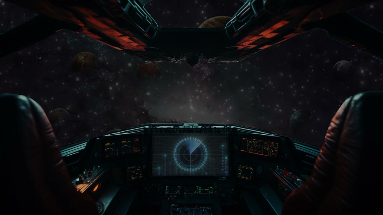 Radio Chatter & Spaceship Cockpit Ambience For Sleep, Study, Relaxation.