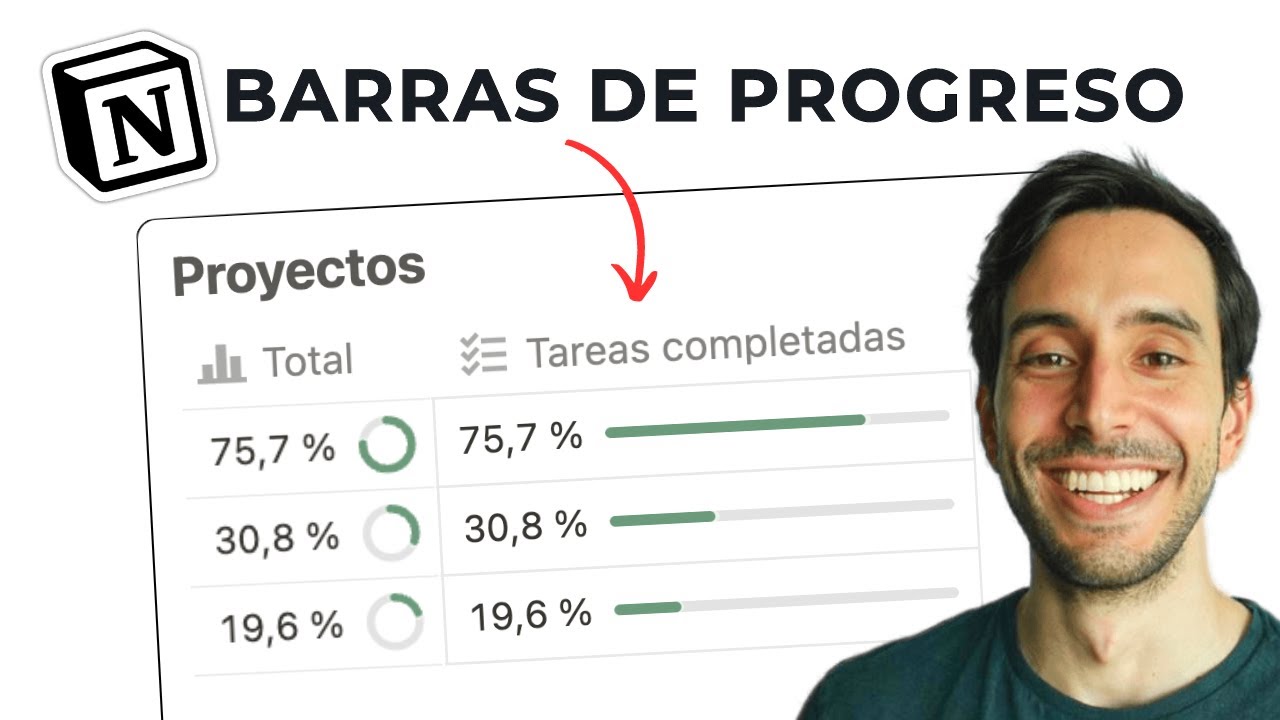 Barras de Progreso en Notion (F&Aacute;CIL) | Para principiantes