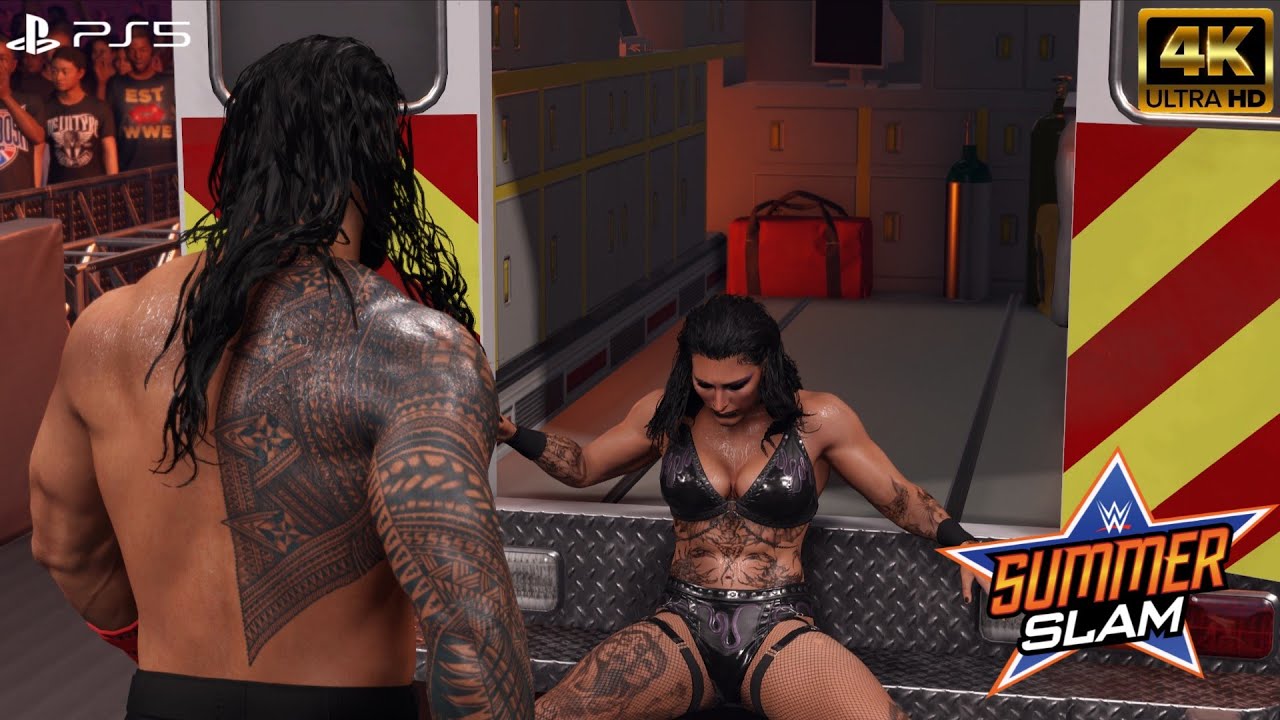ПОЛНЫЙ МАТЧ: Риа Рипли против Романа Рейнса - Матч в машине скорой помощи | WWE2K25 | Pasla Gaming |