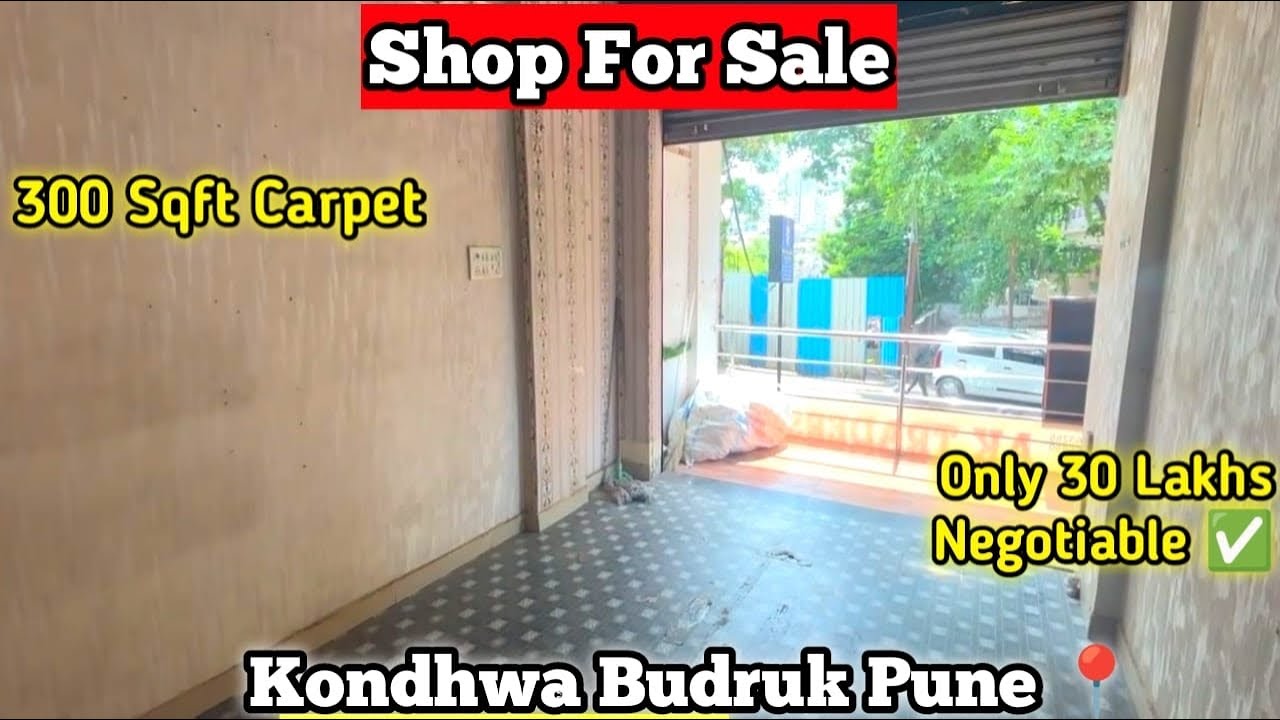 30 Lakhs मे Spacious Shop At Kondhwa Budruk Pune | 300 Sqft Carpet | #pune #shopforsale