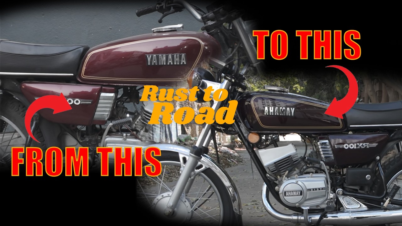 Rust to road the dark maroon RX100