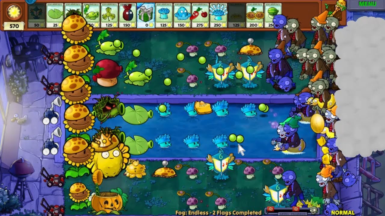 PVZ Hybrid - Random hybrid plant defense - Survival Fog Endless