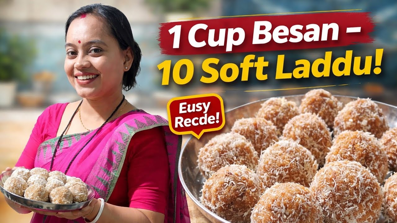😋 Bilkul Bazaar Jaise Besan Laddu l Halwai Style Perfect Laddu at Home l Festival Special Laddu l 