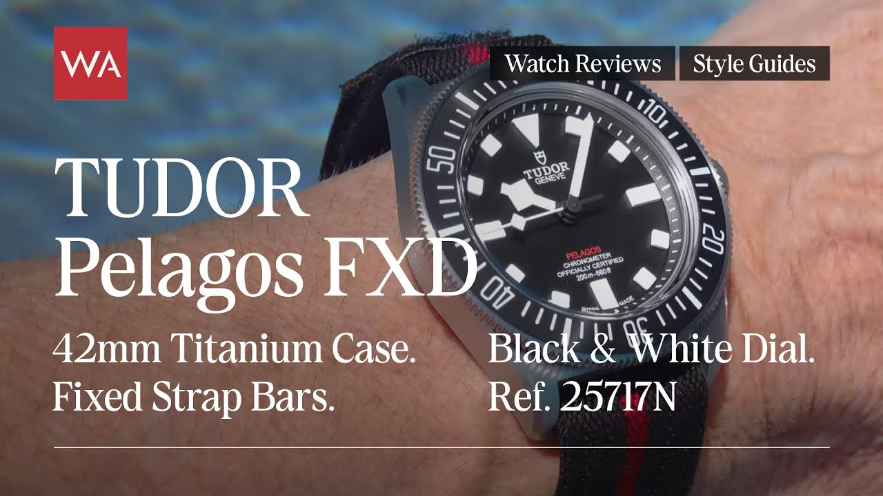TUDOR Pelagos FXD. 42mm Titanium Case. Fixed Strap Bars. Black & White Dial. Ref. 25717N