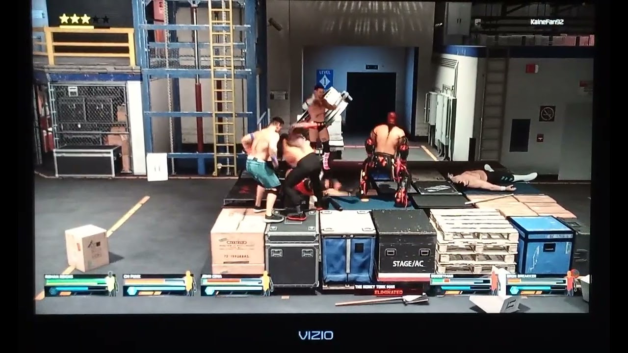 6-Way Backstage Brawl in WWE 2K25.