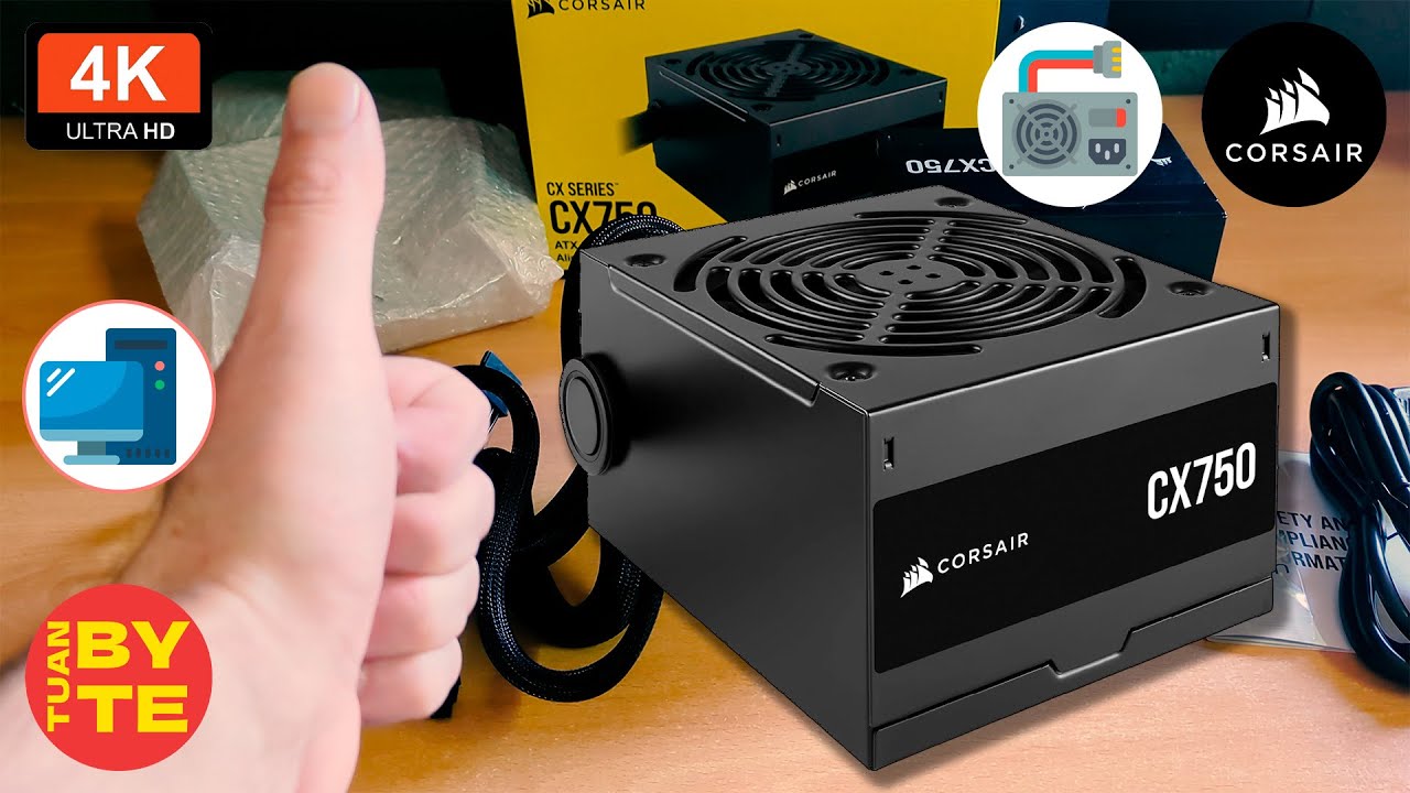 Unboxing de la fuente de alimentación Corsair CX750