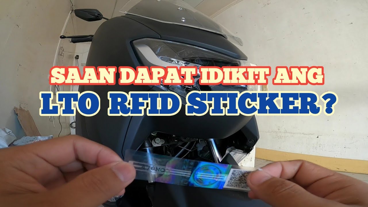 NEW MOTORCYCLE RFID STICKER FROM LTO | HOW TO INSTALL EASILY