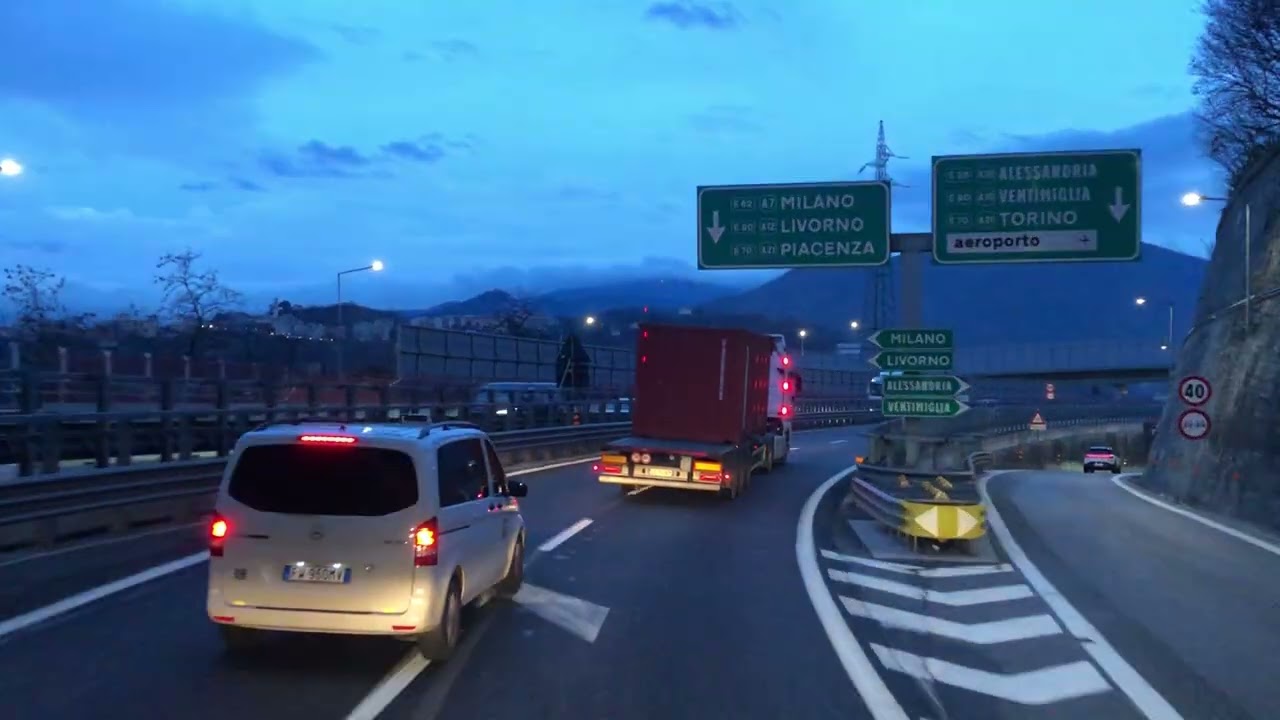 Genova Porto imbarco traghetti - A7 bivio Busalla