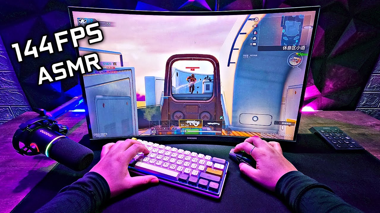 [ POV HANDCAM ] CALL OF DUTY MOBILE 144 FPS PC VERSION! KEYBOARD & MOUSE SOUND ASMR😴