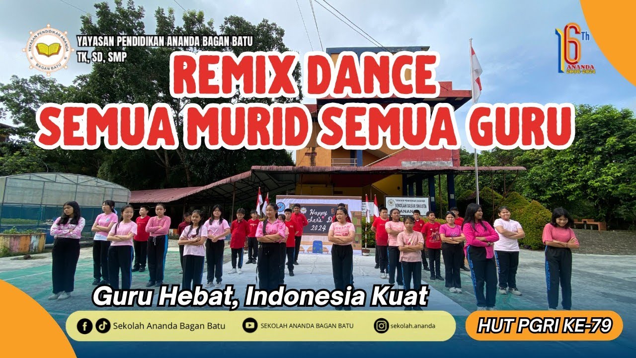 Remix Dance Semua Murid Semua Guru Medley Lagu Daerah || Perayaan Hari Guru #harigurunasional2024