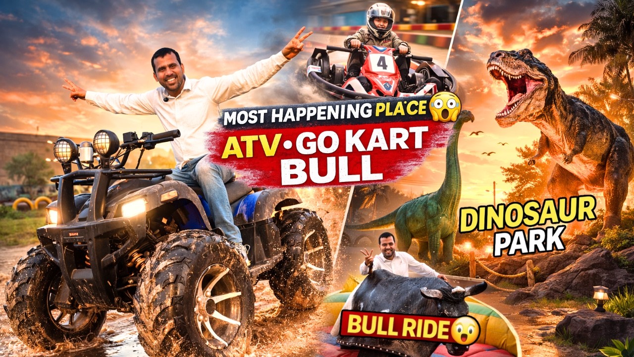 Dream World Entertainment City 😱 ATV, Go Karting & Bull Ride | Dinosaur Park Full Tour