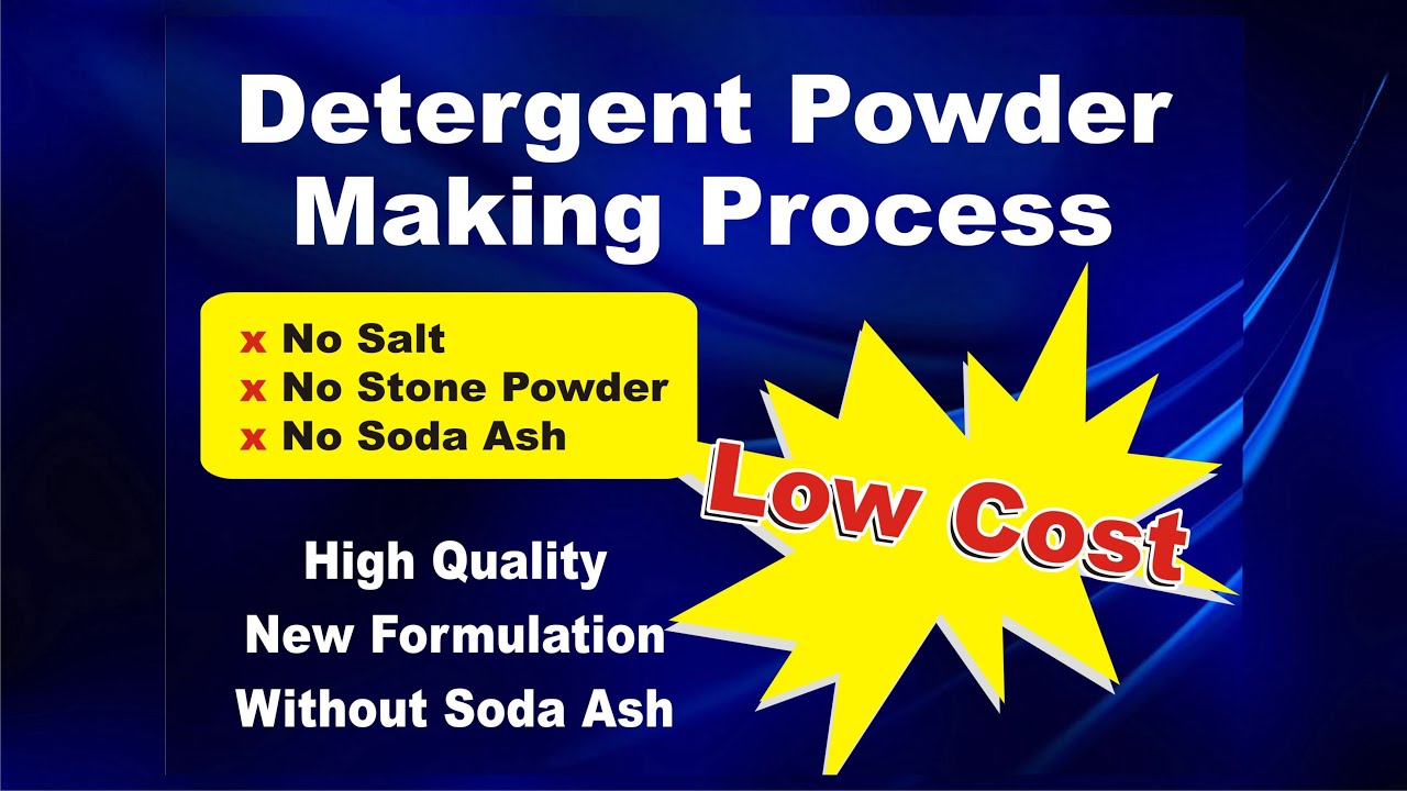 Low Cost Premium Quality Detergent Powder Making Formula Without Soda Ash
