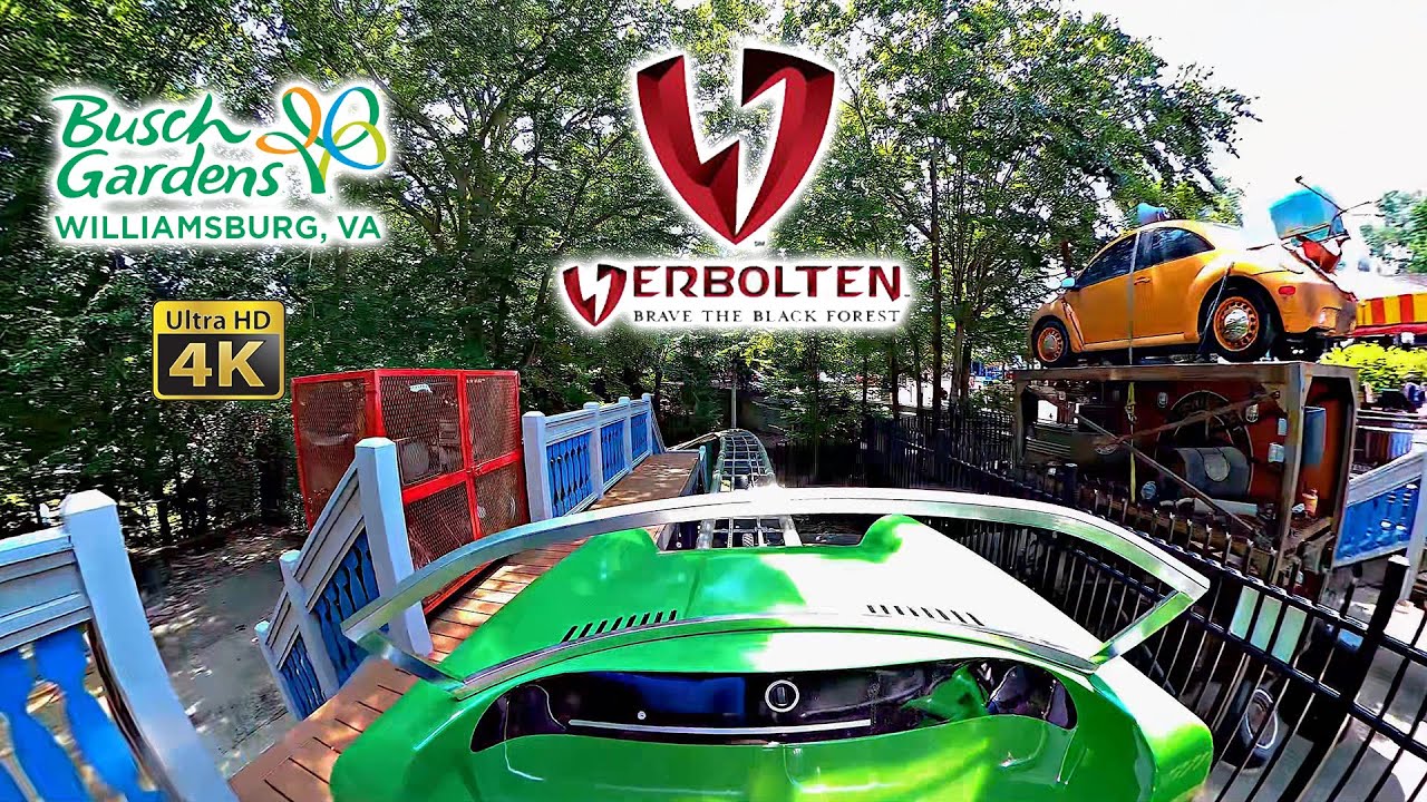 Verbolten Roller Coaster On Ride Front Seat 4K POV Busch Gardens Williamsburg 2023 07 25