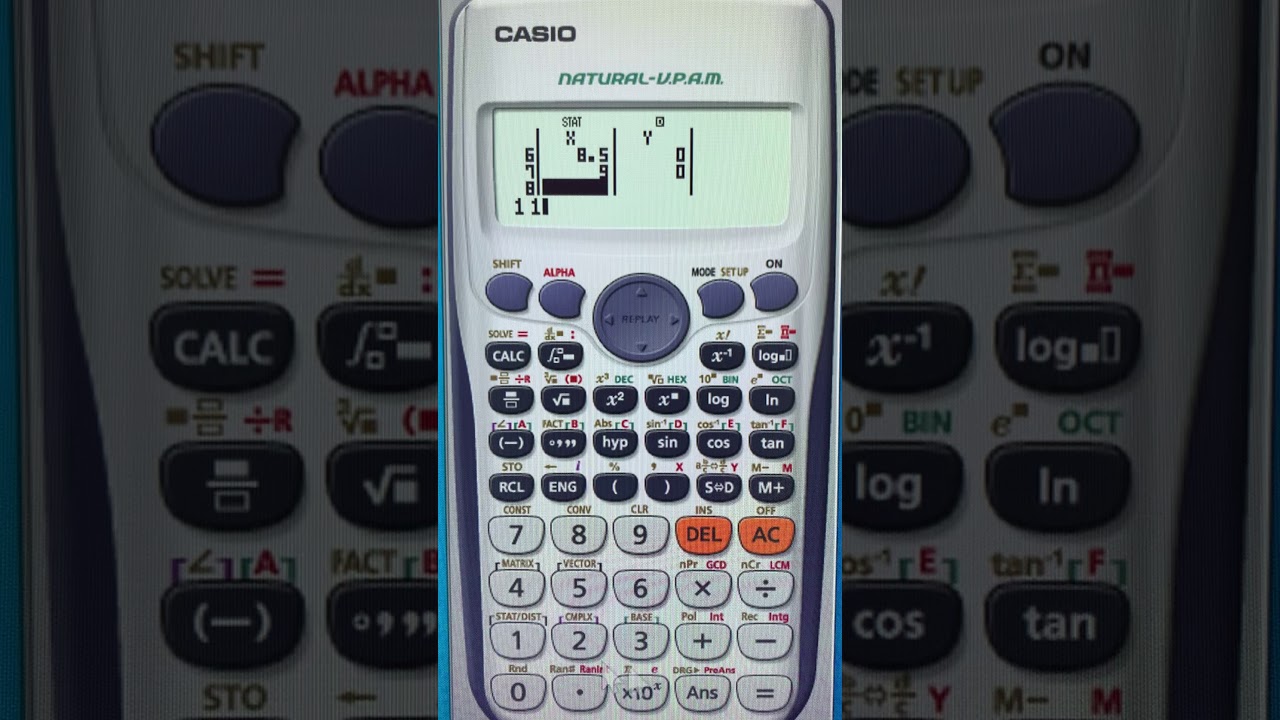 Simple Linear Regression using Casio fx-991-ES Plus