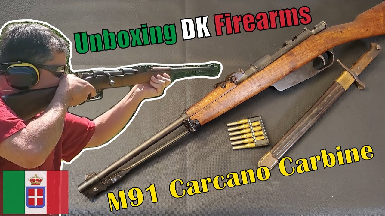 ITALIAN Carcano 1891 Moschetto | Unboxing DK Firearms M91 Cavalry CARBINE with Folding BAYONET 6.5MM