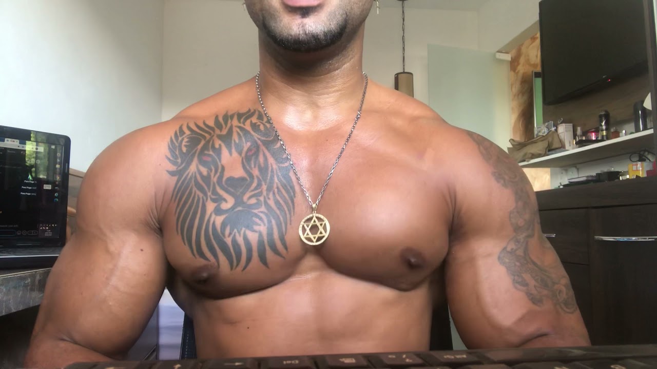 Muscle worship bounce pecs