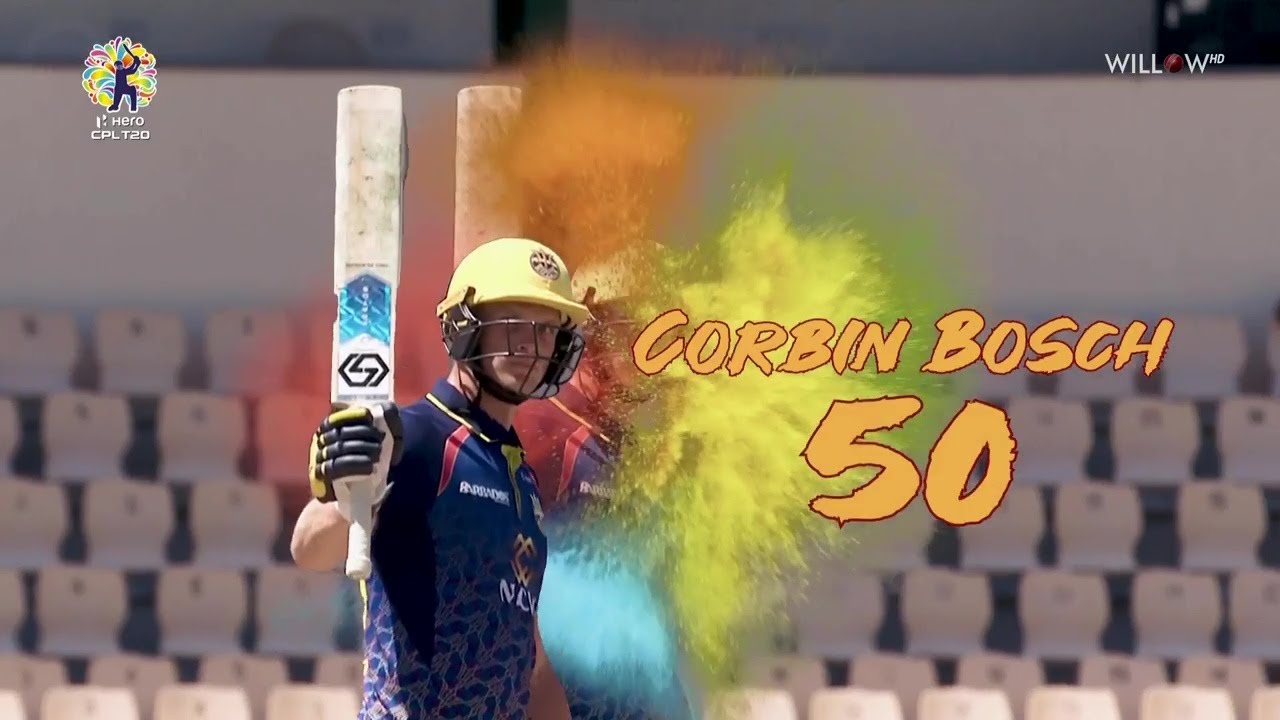 Corbin Bosch 56 runs vs Jamaica Tallawahs|Jamaica Tallawahs vs Barbados Royals