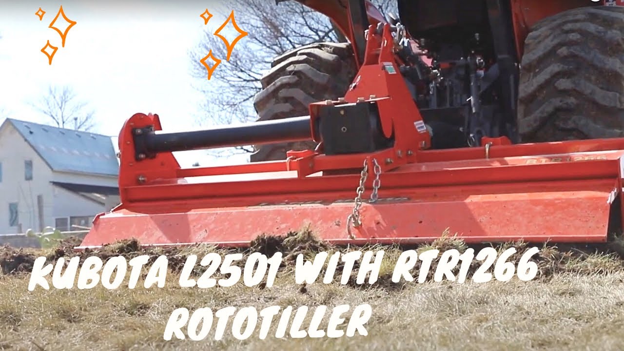 Kubota L2501 WITH Rototiller RTR1266 - A GREAT pair!