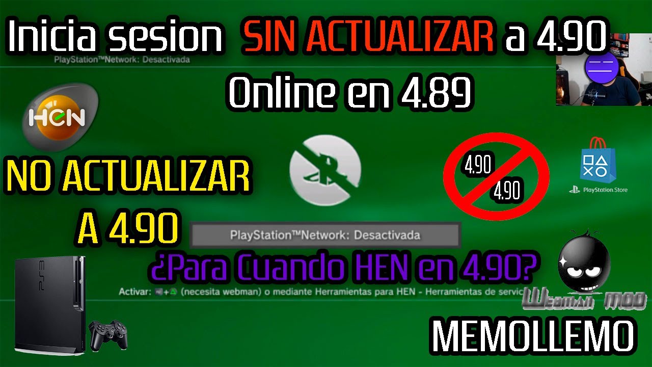 Inicia sesion en PS3 4.89 SIN ACTUALIZAR a 4.90