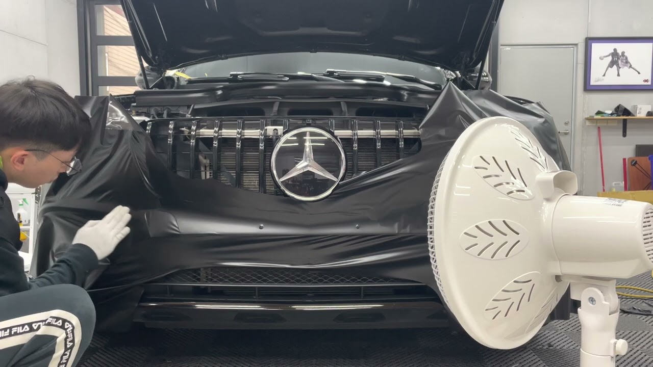 Benz Glc43 bumper car wrap inTW