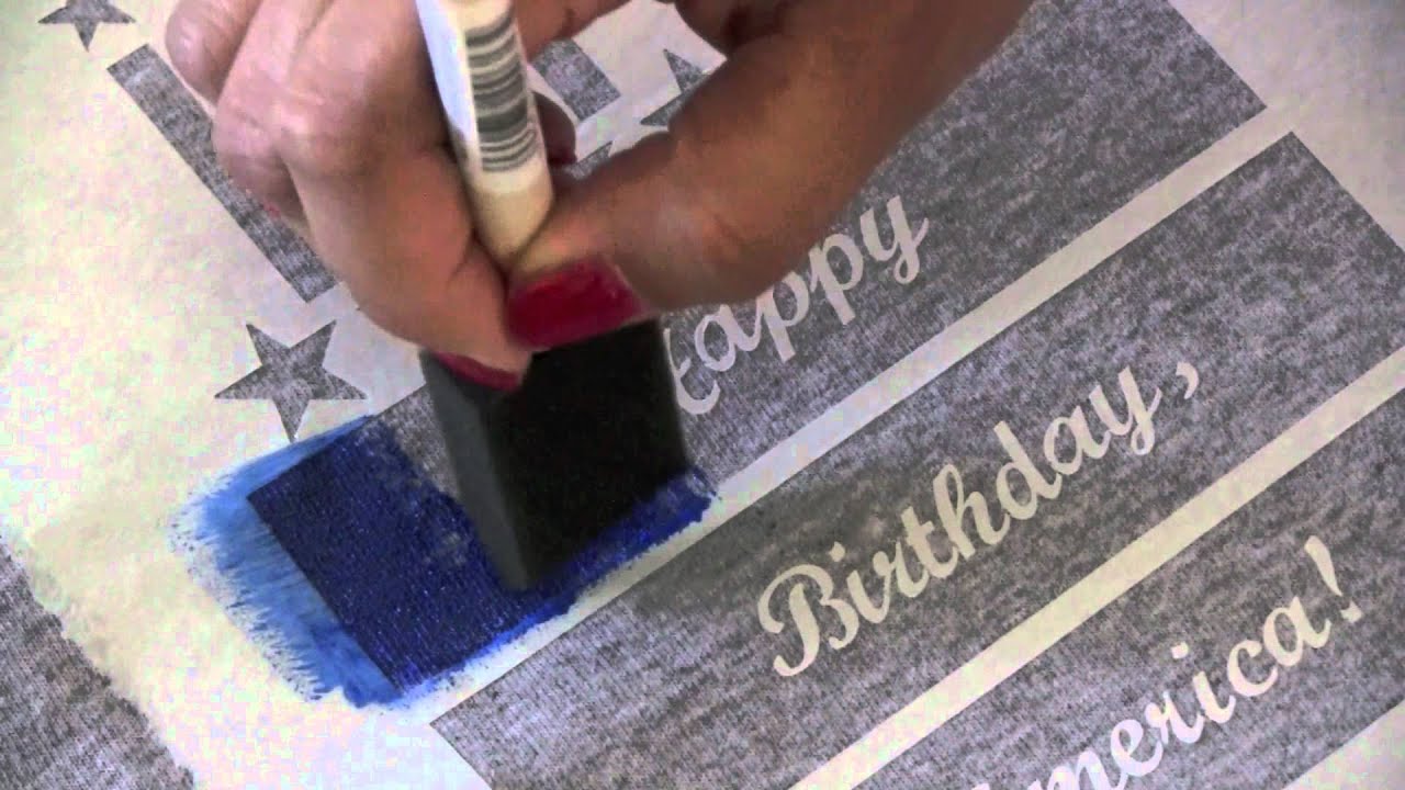 HOLIDAY: 4th of July T-shirt using Freezer Paper Stenciling (Rachelle)
