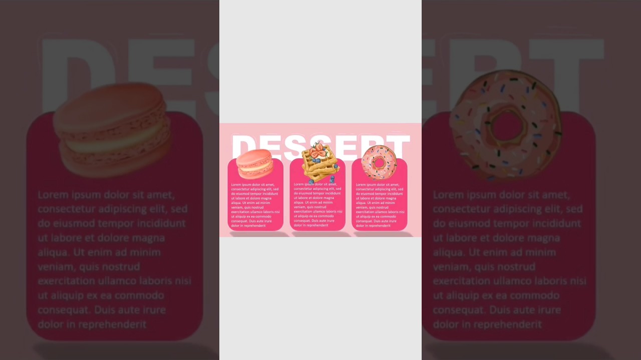 New Aesthetic Dessert theme powerpoint♡ Tutorial is in my channel ♡ #powerpoint #powerpointtutorial