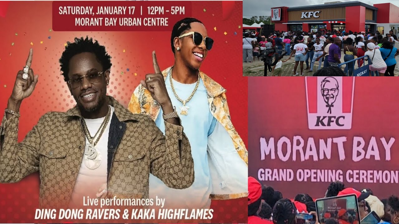 Ding Dong & Kaka Highflames Proformances During Grand Official KFC In Morant Bay St Thomas 