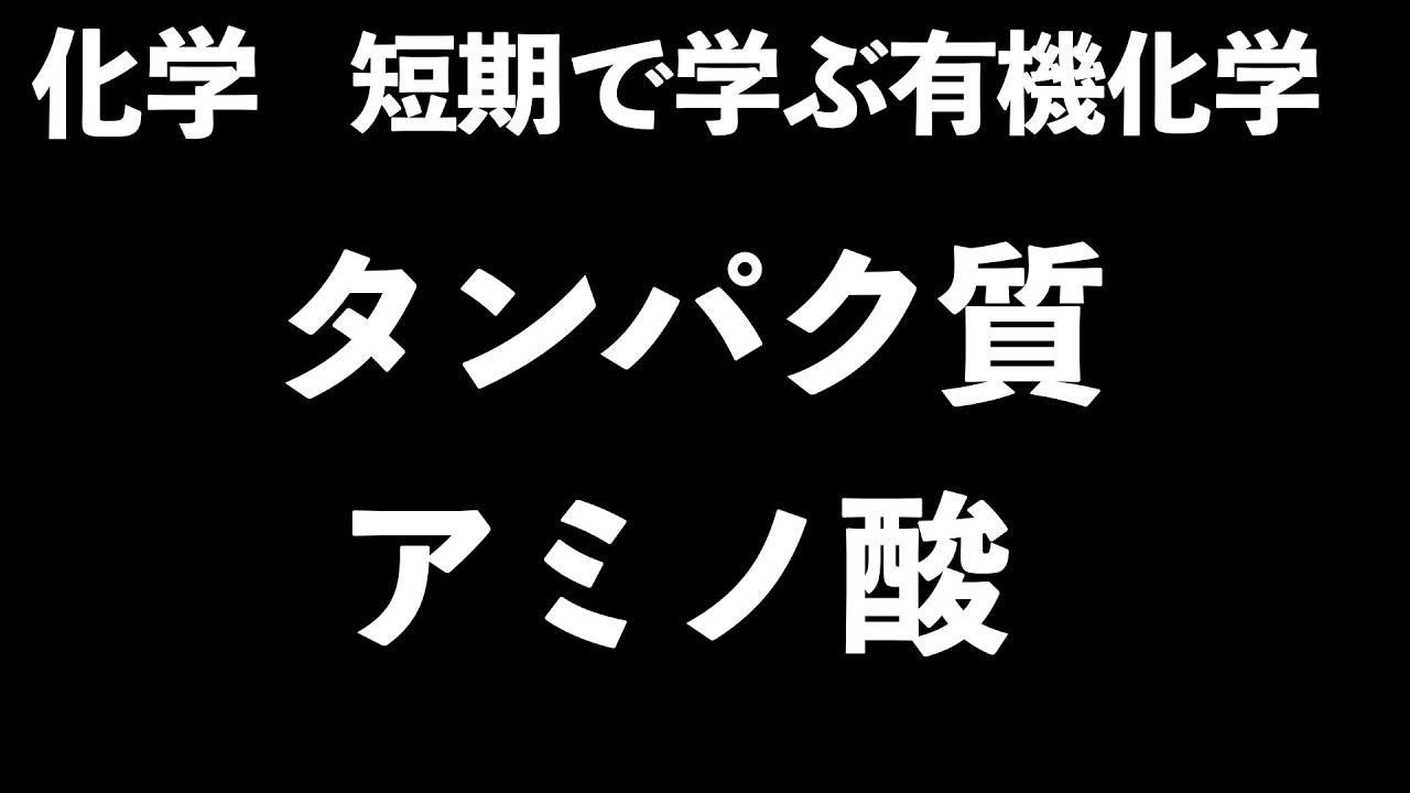【この一本でバッチリ!!】タンパク質・アミノ酸〔現役塾講師解説、高校化学、化学基礎〕