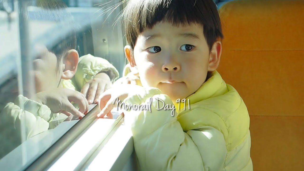 #1311【Monorail Day991】is lookin' good !　生後2年8ヶ月991日目のボーイ.はじめて懸垂型モノレールにのるボーイ．【vlog】