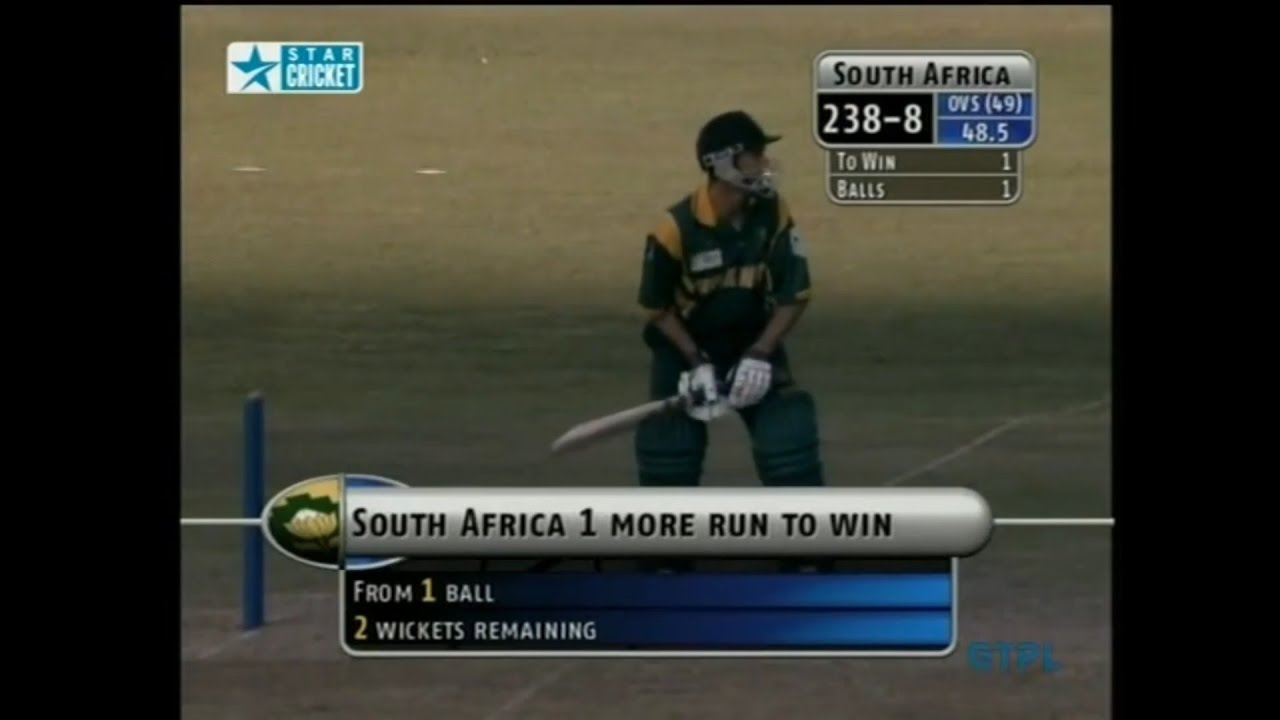 Thrilling Last Ball Finish | South Africa vs West Indies Champions Trophy 2002 Highlights 