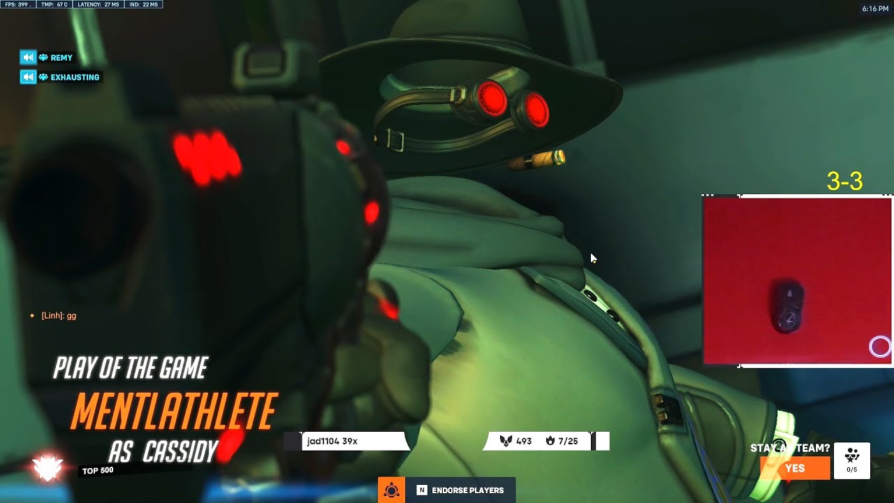 WHAT TOP 10 CASSIDY LOOKS LIKE IN OW 2 - GALE! POTG! [ OVERWATCH 2 SEASON 3 TOP 500 ]