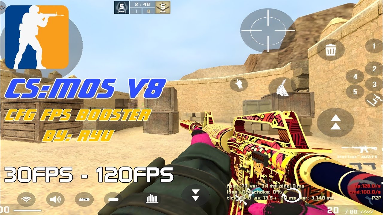 CFG FPS Booster by: @Ryuu_55z | Counter Strike: MOS V8🎮🔥 | 30-120 FPS 