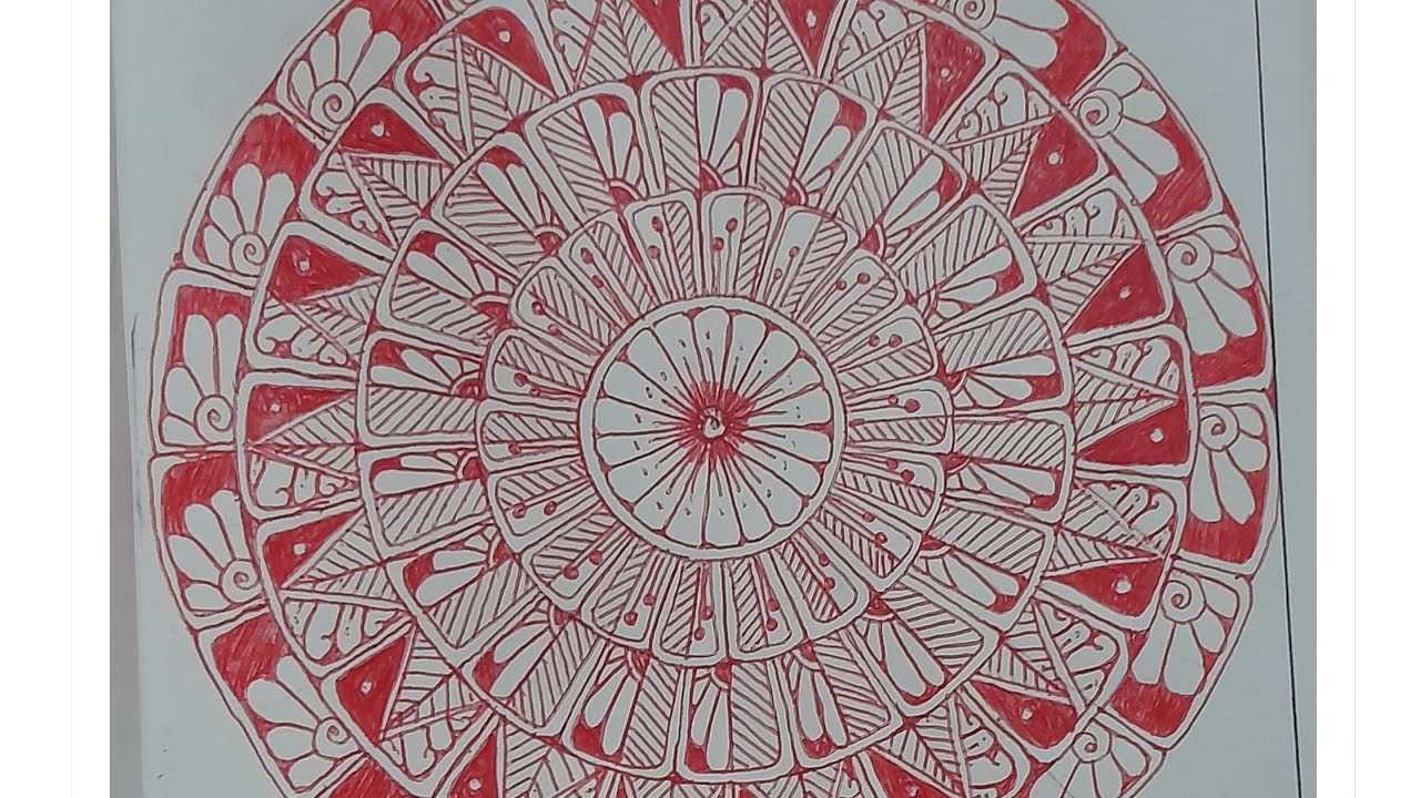 Minimal One Color Mandala Art for Beginners