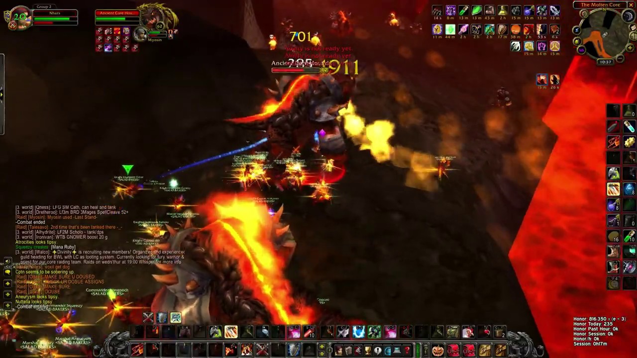 SALAD BAKERS Molten Core 24min  - Fury Warrior POV