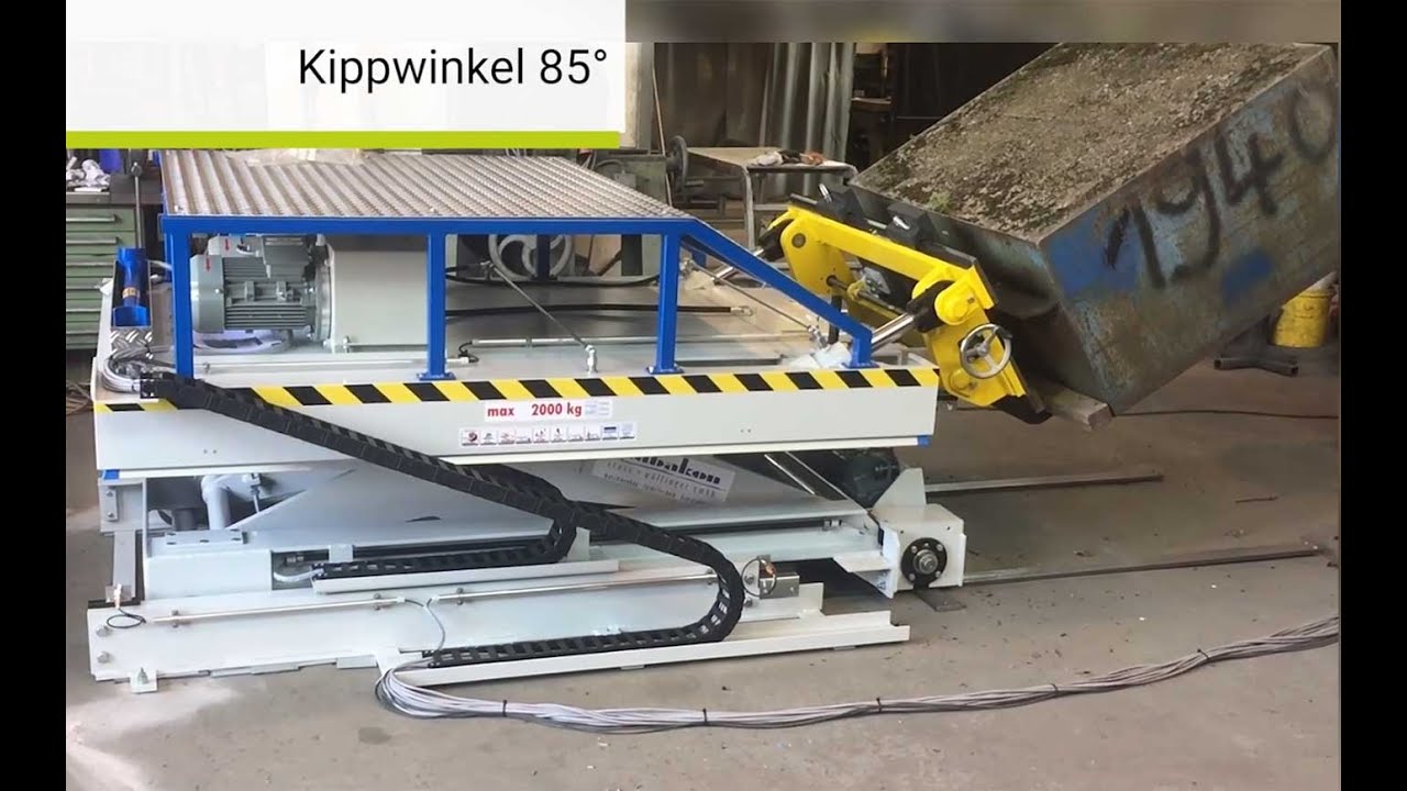 Industriehubtisch mit Kippfunktion