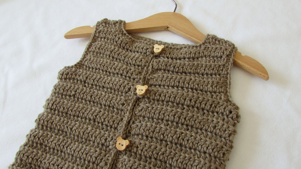 How to crochet an easy ribbed vest / sweater - any size