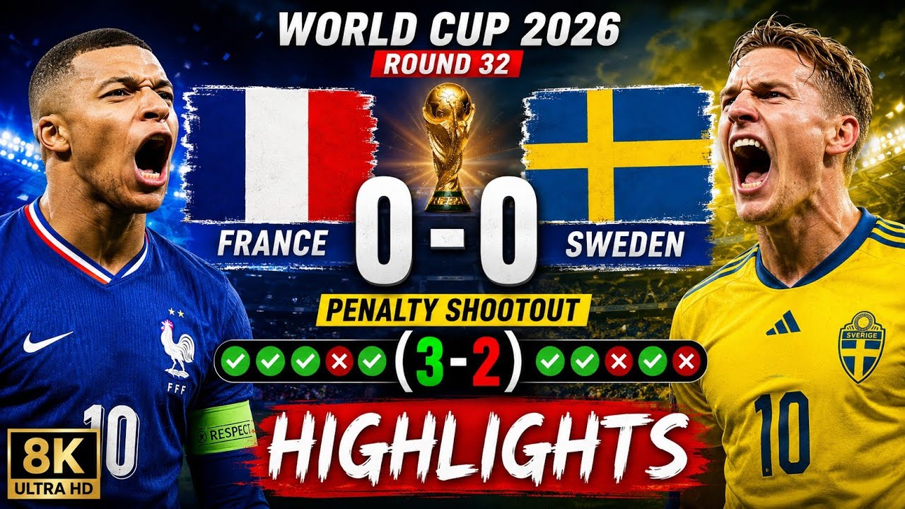 France vs Sweden Highlights 2026 | France 3-2 Sweden Penalty Shootout | FIFA World Cup  2026