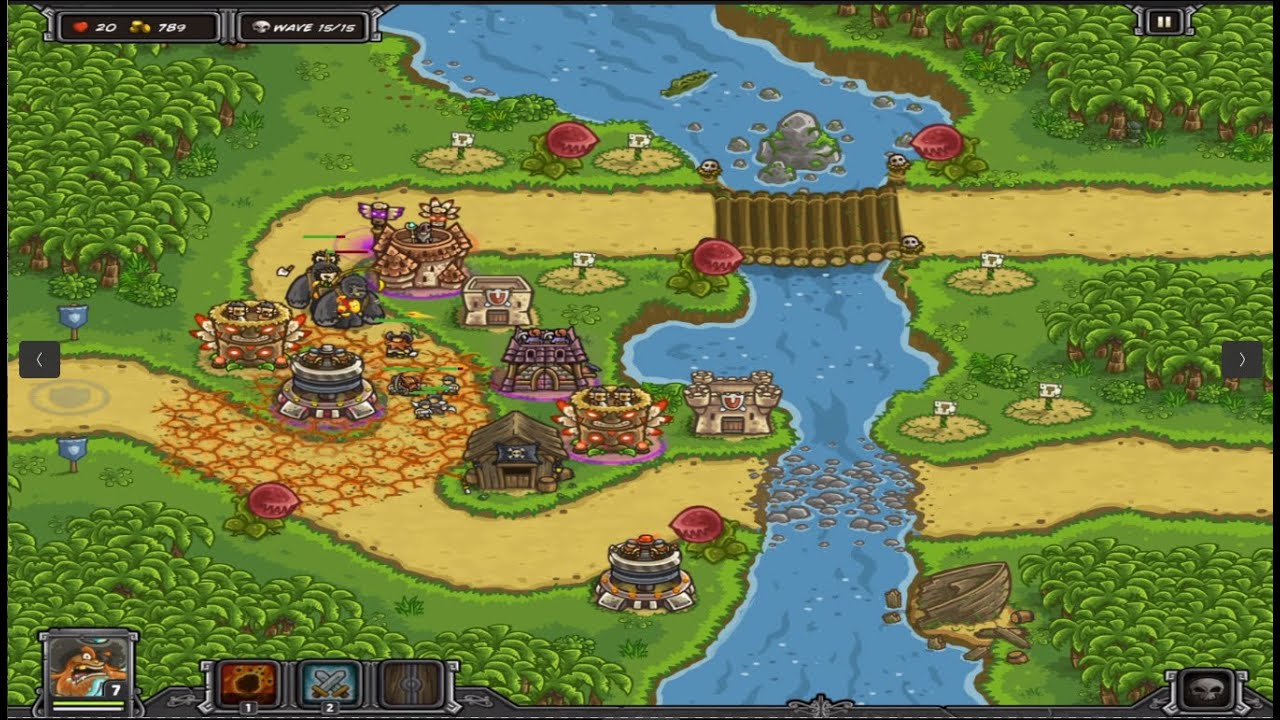 Kingdom Rush Frontiers - Snapvine Bridge Veteran Campaign