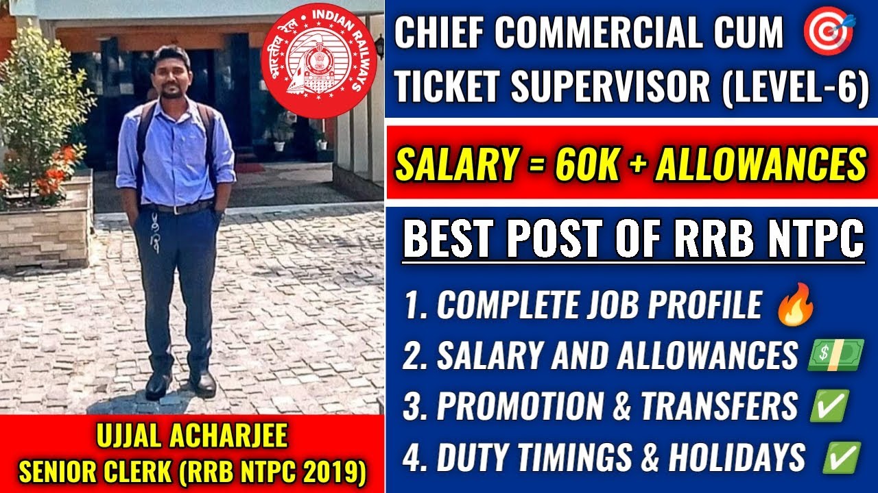 Chief Commercial Cum Ticket Supervisor RRB NTPC का BEST POST क्यों है? | Salary | Promotion